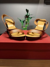 Salvatore Ferragamo Women's Loafers Size 8B Tan Calf Leather