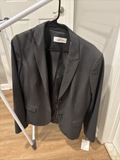 Calvin Klein Women  s Gray Blazer Size 14 NWT