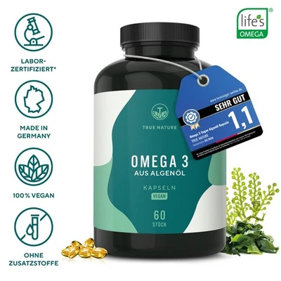 Omega 3 Vegan Testsieger - Premium Algenöl - life's™ OMEGA - TRUE NATURE® - Bild 1 von 4