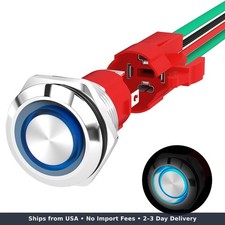 19 mm Latching Push Button Switch 12V 20A Heavy Duty DC 12 Volt Waterproof Push