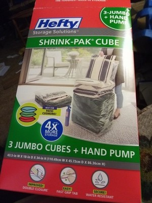 Lot of 2 Home Essentials Large Vacuum Storage Bag Air/Waterproof 17.5'' X 27.5''