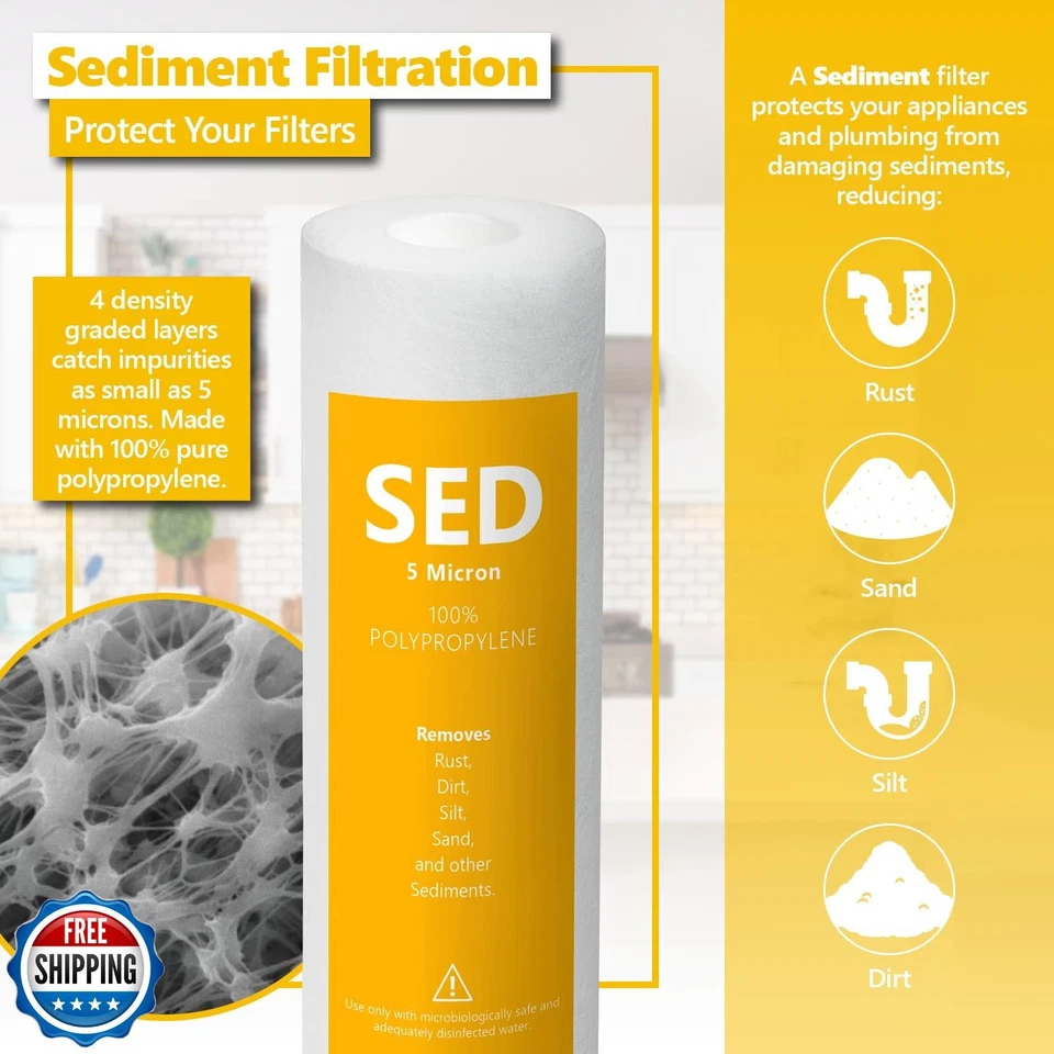 Express Water – 6 Months Reverse Osmosis System Replacement Filter Set – 5 Fi - Image 2 of 4