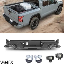 Textured Black Rear Bumper For 2022 2023 2024 2025 Nissan Frontier Back Bumper