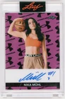 2025 Leaf Metal Nika Muhl Pink Under Armour Auto /50 #UA-NM2