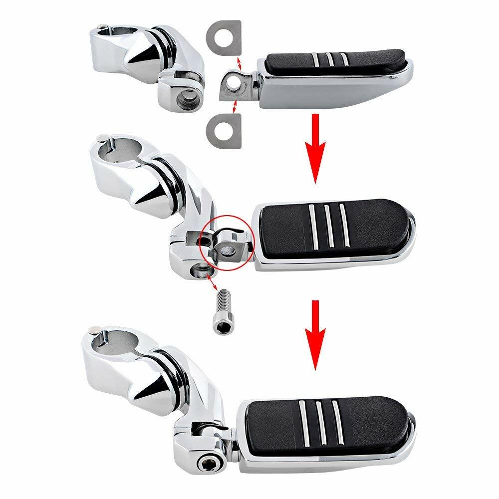 ストラップ N Chrome Black Short Highway Foot Pegs For Harley Davidson CVO