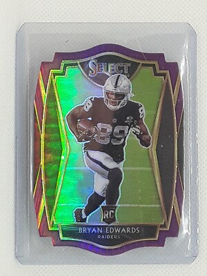 Bryan Edwards 2020 Select Premier - RC #176 Purple Die-Cut - Las Vegas Raiders