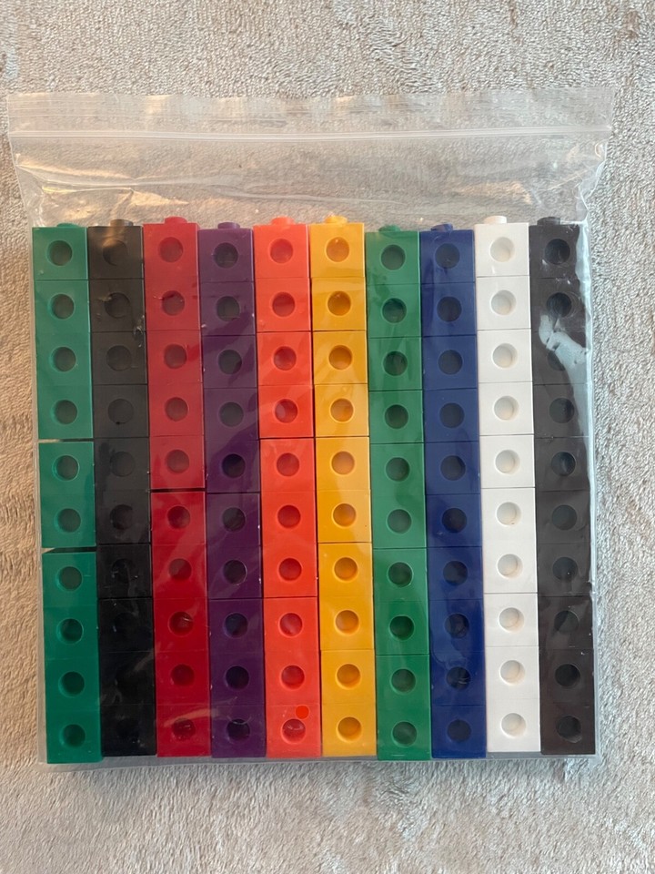Hand2Mind ETA Snap Cubes 10 Colors Set of 100 Educational Counting Math ...