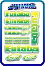 FUTABA SERVO RADIO RX TX 2.4G FLIGHT REMOTE CONTROL STICKERS FASST GREEN YELLO W