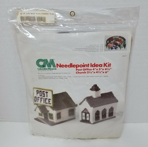 Needlepoint Post Office & Church Town Kit CM Columbia-Minerva 8237 - Picture 2 of 10