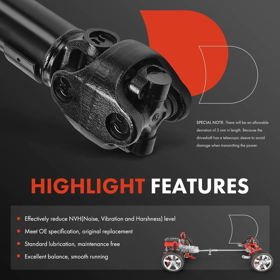 Conjunto de eje de transmisión trasero A-Premium para Ford Bronco 1966 1967 1968-1977 Foto 4 de 4