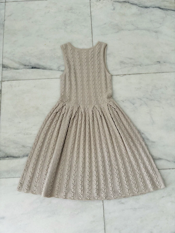 Vestido Anthropologie Far Away From Close beige 100 % lana tejido con cable para mujer mediano Foto 2 de 4