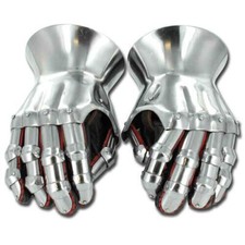 Medieval 16 Ga. Hourglass Gauntlets Set - Combat Grade Steel Gloves Replica