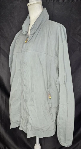 Planet Earth Jacket XL Skateboard Ski Net Lined Green Gray Hidden Hood Full Zip image 2