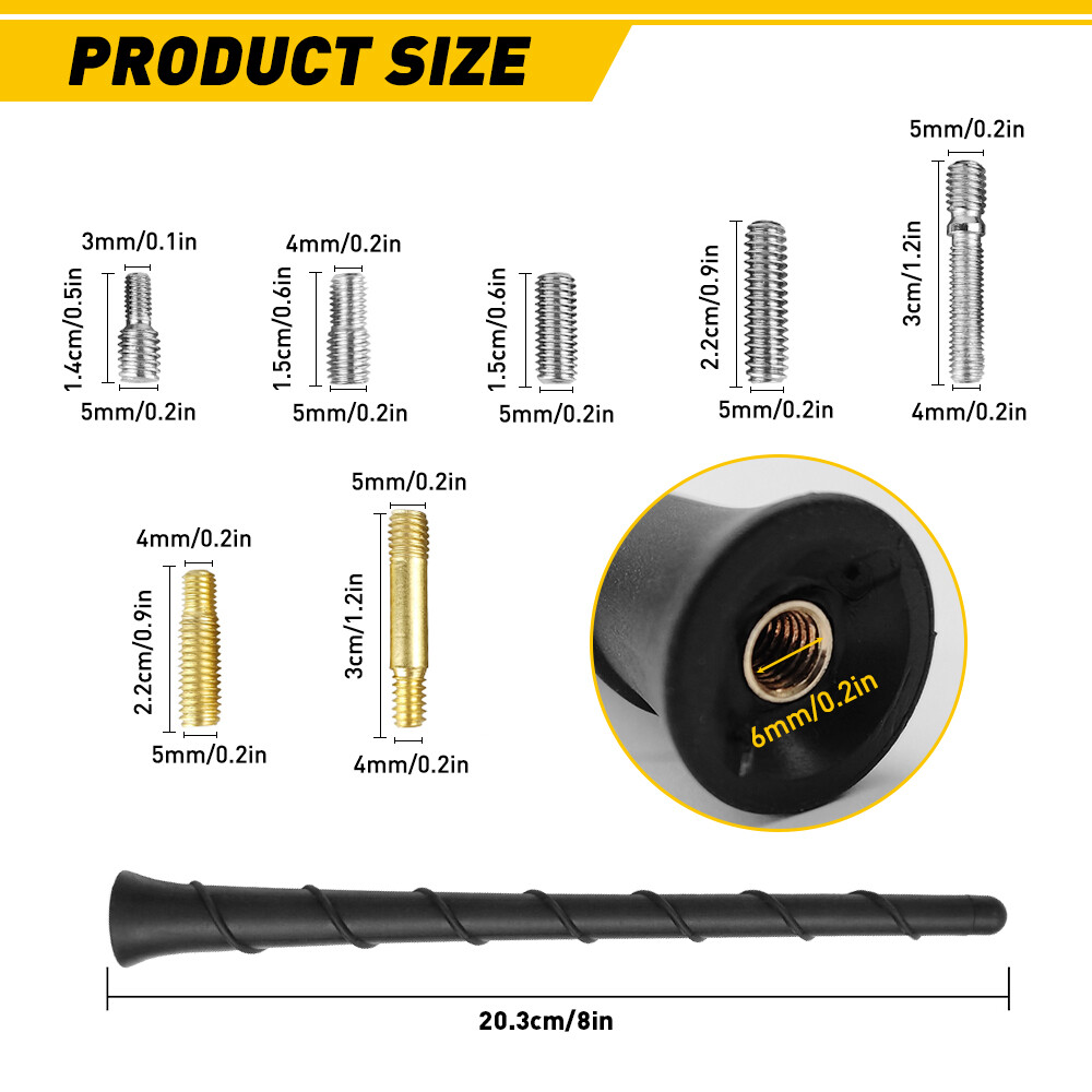 8" Universal Car Radio Aerial Antenna For GMC Denali Terrain 2013-2017