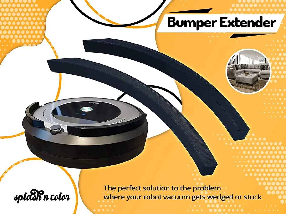 premier voorkomen Populair SplashNColor Bumper Extender Height Adjuster for Roomba Eufy Vacuum Cleaner  2 | eBay