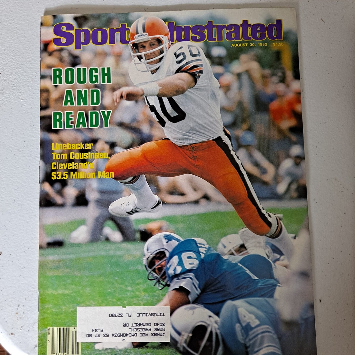 Sports Illustrated August 30 1982 Tom Cousineau Cleveland