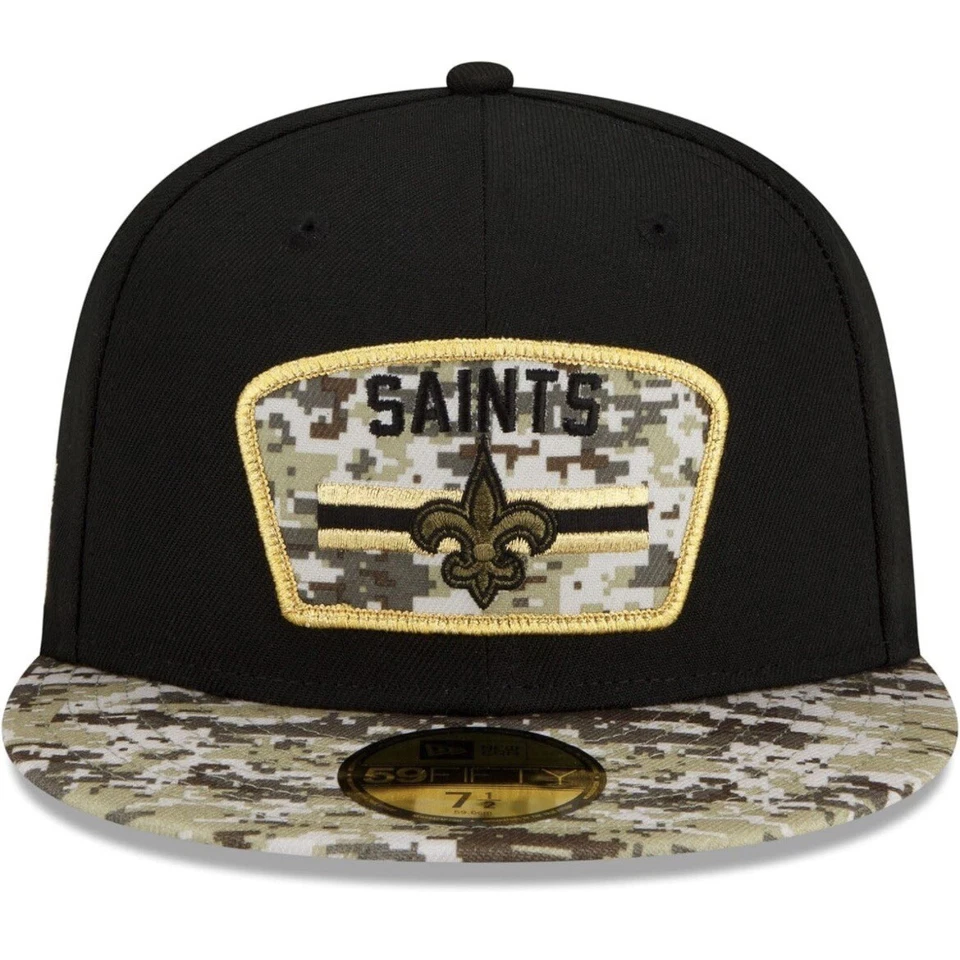 Кепка с плоским козырьком New Era 59Fifty New Orleans Saints Service мужская размер 7 - Изображение 3 из 4