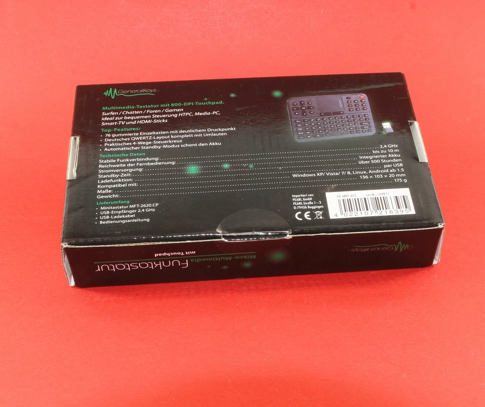 Mikro Mini Tastaur mit Touchpad in OVP Generalkeys MFT2620.CP - Bild 2 von 3