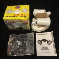 Designers Edge L-1646WH 7" Wide 2 Light 300 Watts Outdoor Flood Light