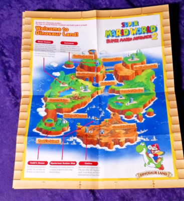 super mario advance 2 gba Poster Map Insert 