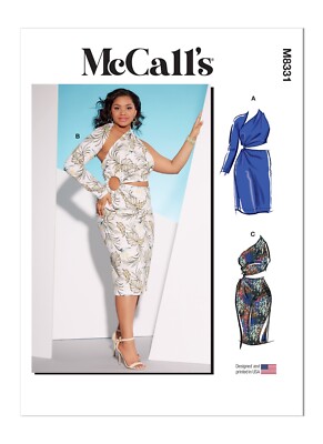 out-of-print:  McCALL`s pattern M8331, Kleider, sizes 20 - 28 , Gr.  46 - 54