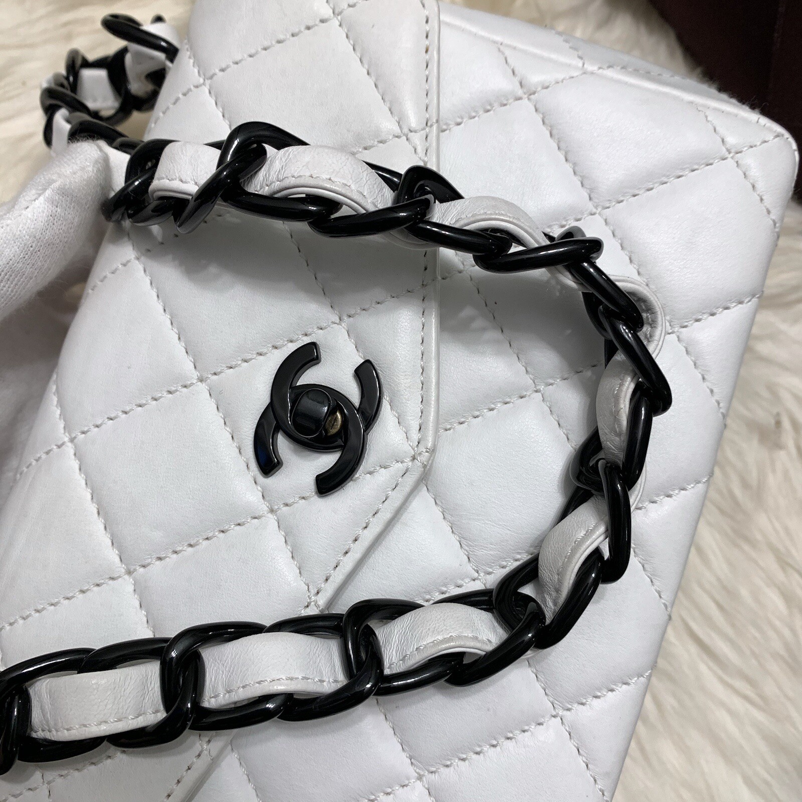 Chanel 25 Mini Kelly Bag Black 11cm Lambskin 347501