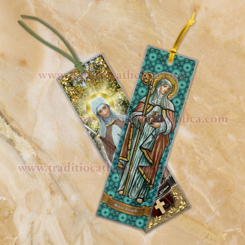 Saint Brigid of Kildare, Ireland laminated CLEAR see-through and Quote bookmarks - Bild 1 von 8