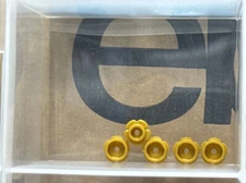 LEGO Parts - Pearl Gold Plate, Round 1 x 1 Flower Edge - No 24866 - QTY 5