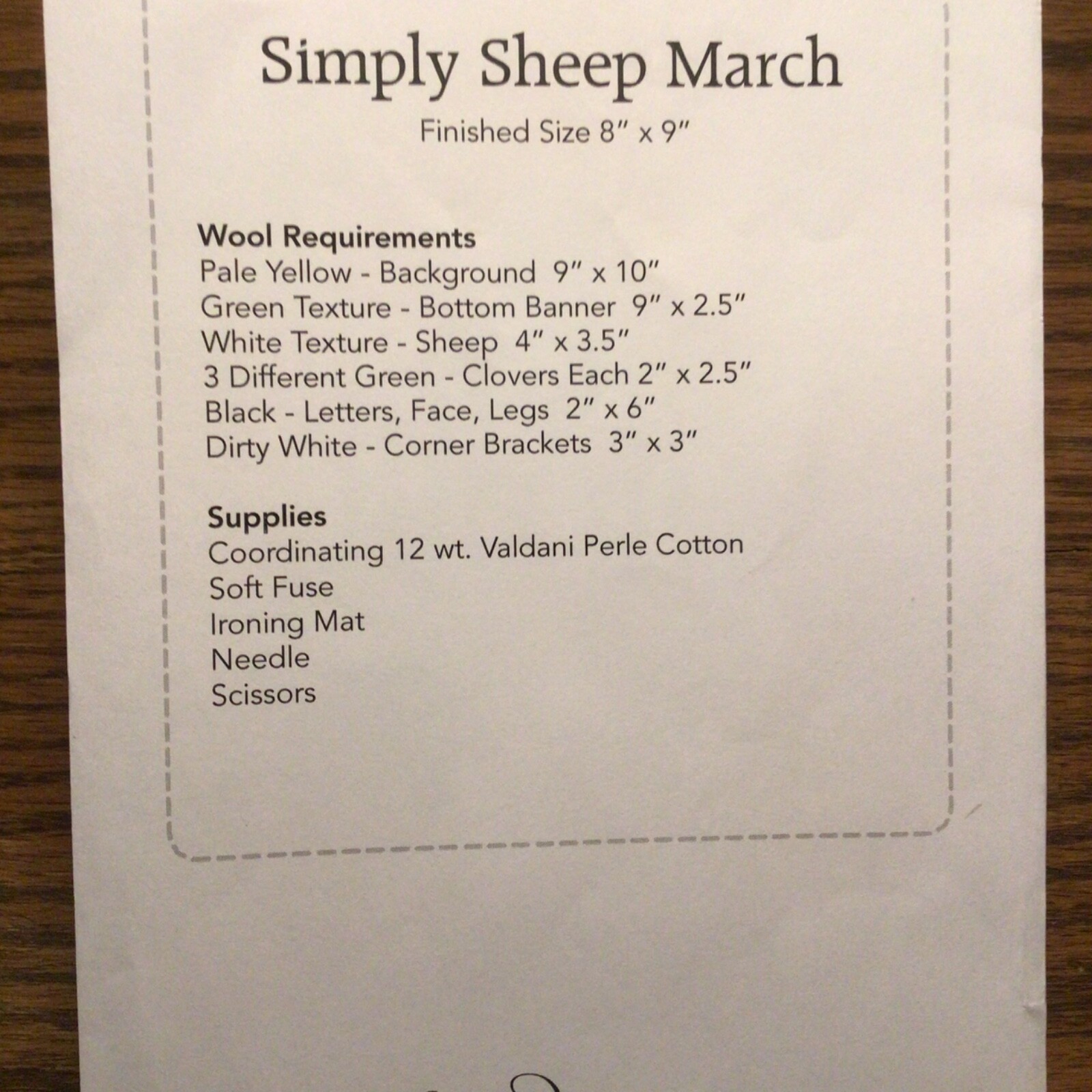 PATTERN Wool Felt Sheep & Shamrocks Irish LUCK March Banner NEW Sew Cherished