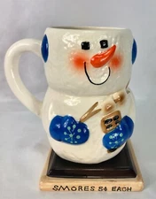 Smores Hot Chocolate Coffee Tea Mug 12 Ounces About 3.5" x 5.5" Left Side Handle