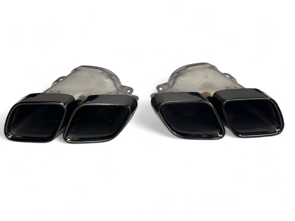 Diffusor + Auspuffblenden (SCHWARZ) passt für Mercedes W205 S205 - Bild 3 von 4