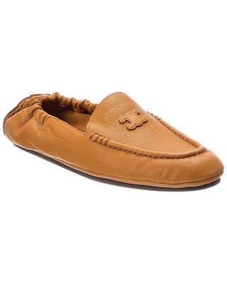 Celine Logo Leather Loafer Women's Brown 40