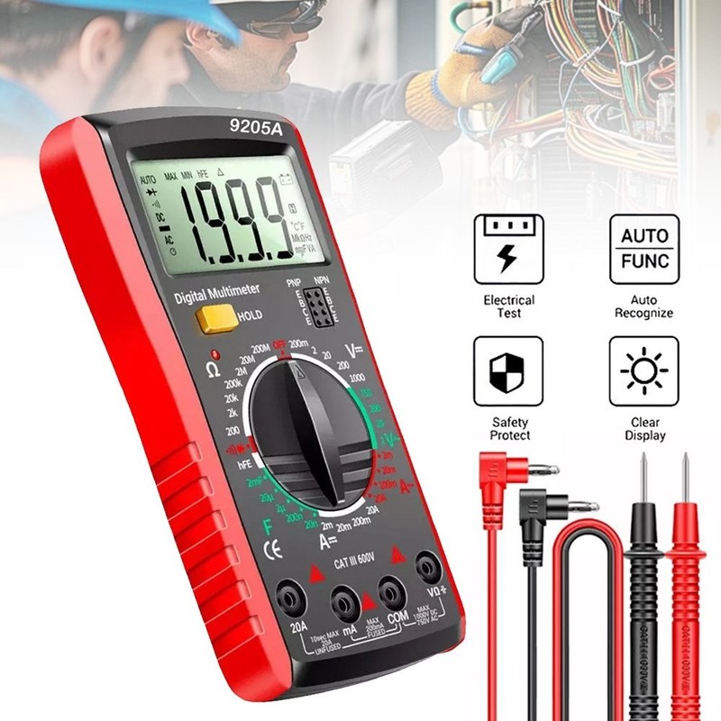 UK Digital Multimeter LCD Display High Precision Electrician Testing Instrument
