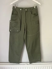 House Of sunny Khaki Green High Waisted Cargo Utility Trousers Uk8