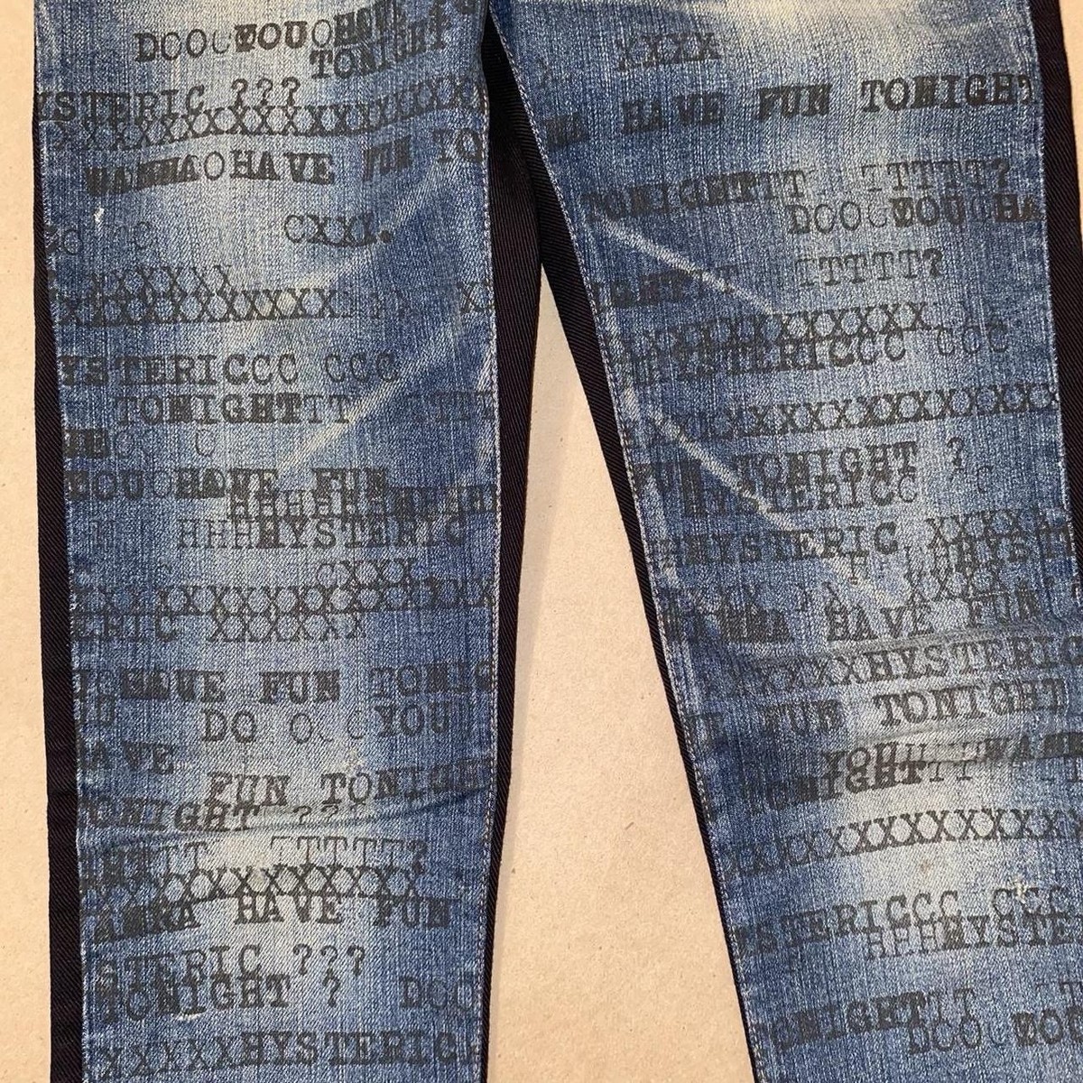 HYSTERIC GLAMOUR JEANS LOW RISE WOMENS STRETCH DENIM Graphic 