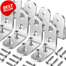 8PCS Stainless Steel Corner Brace 40x40mm Heavy Duty 90 Degree Brackets - US
