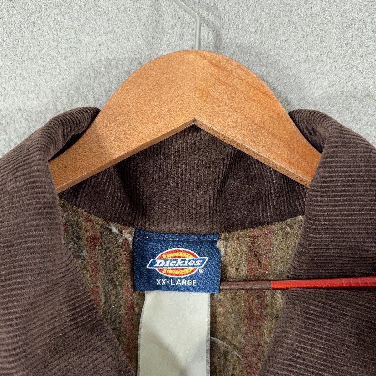 Vintage Dickies Blanket Lined Corduroy Collar Jacket 2XL Brown