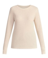 NWT Time And Tru Women's Long Sleeve Thermal Waffle Knit Top Size Medium Oatmeal
