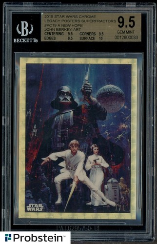 2019 Topps Star Wars Chrome Superfractor Legacy Poster A New Hope 1/1 BGS 9.5