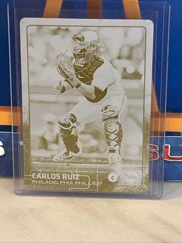 2015 Topps CARLOS RUIZ Yellow Printing Plate 1/1 #233 Series 1 PHI - Picture 15 of 15