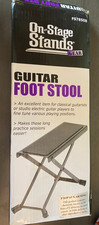 On Stage Stands Guitar Foot Stool Footrest Rest Adjustable Black New Open Box