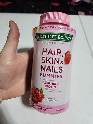 Nature's Bounty Hair Skin & Nails - 2.500 mcg Biotin Gummies 180 Ct EXP 08/2027