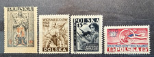POLAND 1947, 1948 , Various Singles, Sc 404, 417-419, Cpl Set Singles MH*