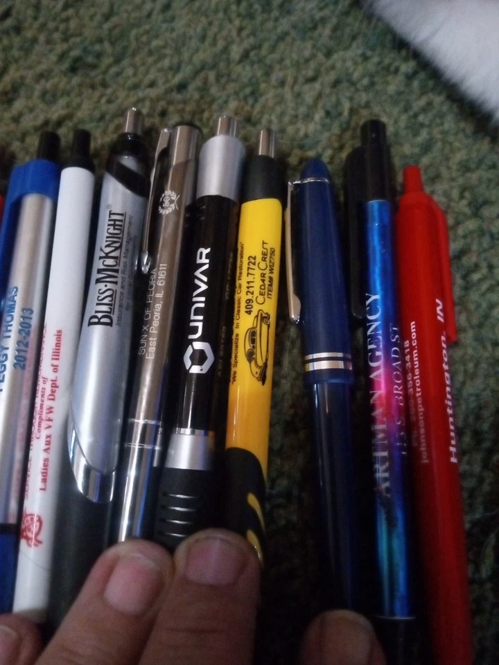 Lote De 50 Bolígrafos Publicitarios De Colección Usables Múltiples Diseños Foto 4 de 4