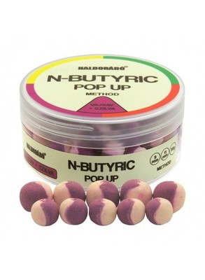 Haldorado N-Butyric Pop Up Method 9/11mm Pflaume Karpfen Pop-Up Boilie
