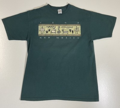 Vintage Taos New Mexico T Shirt Sz L Native Art Southwestern Tourist Y2K