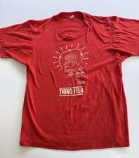 Frank Zappa Thing-Fish 1984 Vintage T-Shirt Red Screem Stars L Single Stitch USA