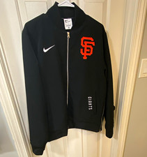 Nike San Francisco Giants MLB Baseball Full Zip Jacket Black/Orange Men's M