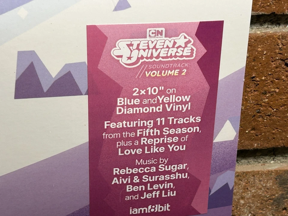 STEVEN UNIVERSE VOLUME 2 - Soundtrack, Ltd 1st Press 2LP 10" COLORED VINYL New! - Image 3 of 4