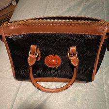 Dooney & Bourke Black Pebbled Satchel Top Han...
